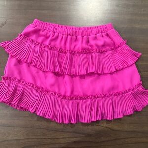 TCEC Fuchsia Ruffled Mini Skirt